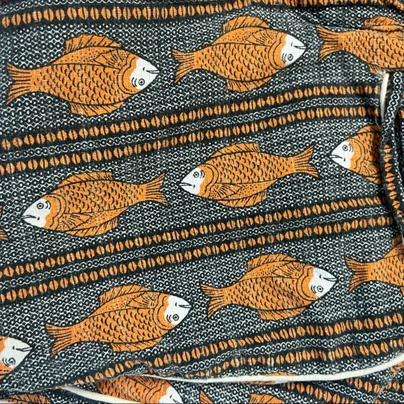 Anthropologie Cartonnier Fish Patterned Ankle Pants - Picture 5 of 16